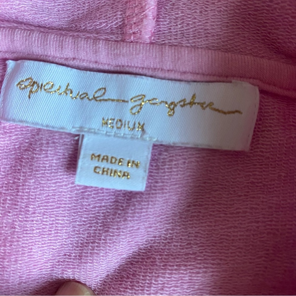 Spiritual Gangster Pink Crop Hoodie Sweatshirt Pullover Jumper Medium Vibes - Picture 6 of 8